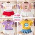 Mùa hè 2019 quần áo nam nữ mới 1-3 tuổi bé hoạt hình dễ thương áo thun ngắn tay áo sơ mi - Áo thun đồ trẻ em Áo thun