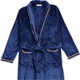 Mùa thu đông mùa đông dày nam san hô nhung dài tay đồ ngủ flannel ấm dài đoạn áo choàng mùa đông đơn giản đồ ngủ Night Robe