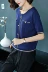 Mùa hè nữ 2019 phiên bản Hàn Quốc mới của áo thun ngắn tay nữ bằng lụa băng cổ tròn đan áo sơ mi nữ size lớn - Áo phông Áo phông