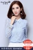 2018 mùa thu mới áo sơ mi Hàn Quốc phiên bản của rỗng dài- tay áo nước ngoài triều triều hoang dã ren voan áo sơ mi nữ bụng