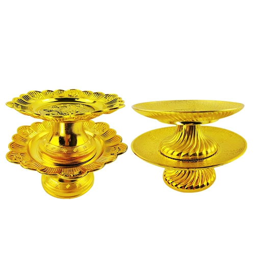 Для фруктовой тарелки пластиковая вода фруктовая тарелка yipin Xuan Products Home New Scrub Blessing Golden Lotus Plate