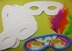 Sáng tạo DIY giấy khuôn kính trắng mặt nạ mắt mẫu giáo nghệ thuật hội thảo thủ công dán màu dán đồ chơi trẻ em thông minh Handmade / Creative DIY
