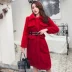 Áo khoác lông nữ màu đỏ mới 2019 áo khoác lông thỏ mùa đông mỏng manh trong phần dài của áo khoác lông bằng da lộn mỏng - Faux Fur