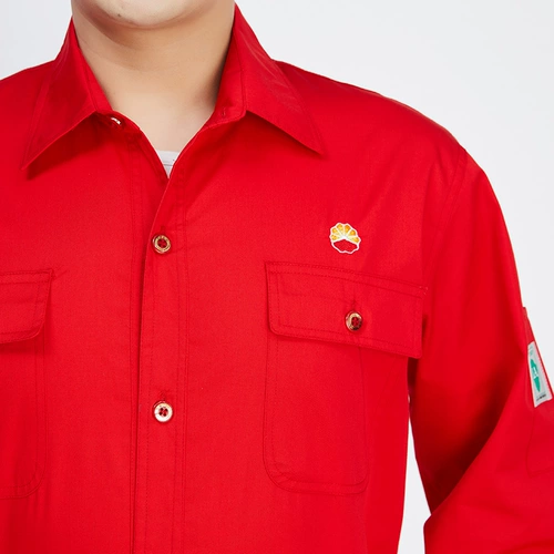 Антистатический летний комбинезон, красный тонкий лонгслив