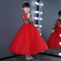 2018 trẻ em mới Trung Quốc đầm dài phần lớn váy trẻ em váy sườn xám cho bé gái trang phục năm mới bộ vest dự tiệc cho bé trai