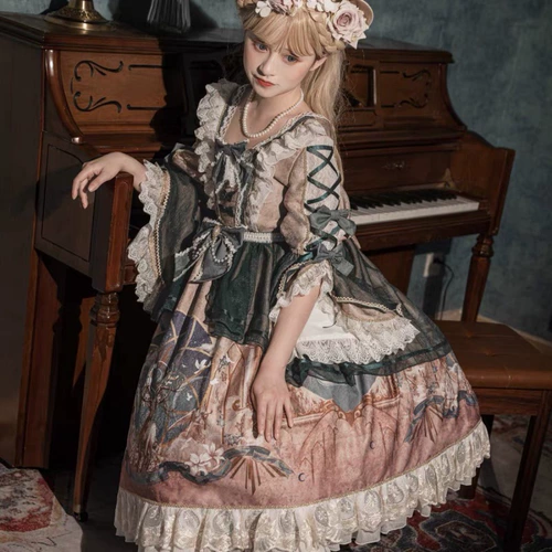 Оригинальное элегантное платье, Lolita OP, стиль Лолита