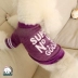 Pet puppy dog ​​mèo mùa xuân và mùa thu quần áo trang trí áo len bóng chày áo in thư thường gấu Teddy thẻ đường phố - Quần áo & phụ kiện thú cưng