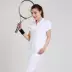 Ngắn tay t-shirt trắng đồ thể thao phù hợp với nhanh chóng làm khô lụa Hàn Quốc trung niên vuông khiêu vũ trang phục nam giới và phụ nữ thường quần