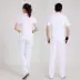 Ngắn tay t-shirt trắng đồ thể thao phù hợp với nhanh chóng làm khô lụa Hàn Quốc trung niên vuông khiêu vũ trang phục nam giới và phụ nữ thường quần