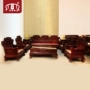 Huangze gỗ đỏ đồ nội thất cổ Trung Quốc sofa gỗ hồng mộc Châu Phi gỗ hồng mộc mộc nhảy rồng cửa sofa bộ 10 - Bộ đồ nội thất bộ bàn ghế phòng ngủ