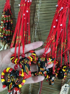 Yi lacquerware --- Ляншан Йи Натуральное Трехцветное Трехцветное Лакное Ожерелье для изготовления костей Многочисленные модели