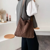 Брендовая вместительная и большая сумка через плечо, трикотажная сумка на одно плечо, коллекция 2023, подходит для студента