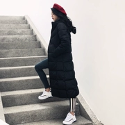 Chống mùa Hàn Quốc phiên bản của áo khoác 2018 mới xuống bông phù hợp với phụ nữ phần dài trên đầu gối áo khoác mỏng áo khoác mùa đông dày