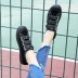 Đường phố bắn Hồng Kông giày vải nữ hoang dã Hàn Quốc phiên bản của Velcro Harajuku phẳng sinh viên giày nữ trọng lượng nhẹ thấp để giúp giày thường giầy dép nữ Plimsolls