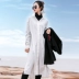 Áo sơ mi nữ tay dài 2018 xuân mới phong cách dài phần phiên bản Hàn Quốc bên hông xẻ tà váy cotton trắng hoang dã sơ mi công sở nữ Mùa xuân