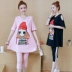 Phụ nữ mang thai mùa hè phù hợp với mô hình thời trang 2018 làn sóng mới mẹ Hàn Quốc phiên bản của mang thai bên ngoài mặc hai bộ của thai sản mùa hè ăn mặc đầm bầu công sở dáng dài Áo thai sản
