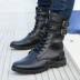 Mùa xuân và mùa thu New England nam khởi động của nam giới cao khởi động Hàn Quốc xu hướng ống mùa hè Martin Boots giày cao của nam giới