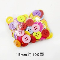 100 кусочков кнопки с смолой 15 мм.