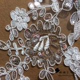 Аксессуар для волос, кружевные блестки для ногтей ручной работы, в цветочек, DIY, кружевное платье