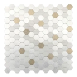 Шесть -угнетка серебряного серебряного шампанского металлическая алюминиевая пластиковая панель мозаика