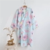 Áo ngủ nữ mùa hè cotton Nhật Bản phần mỏng lỏng phần dài áo choàng tắm giản dị đồ ngủ ngọt ngào dễ thương hấp nhà dịch vụ Night Robe