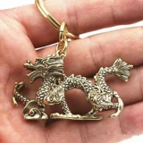 Латунный медный брелок ручной работы, креативный оберег на день рождения, ключи от машины, подвеска подходит для мужчин и женщин, китайский гороскоп