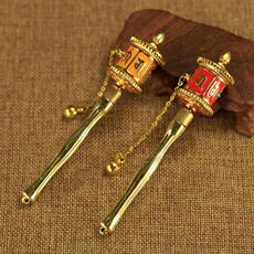 Молитвенный барабан 佛教用品 六字大明咒彩绘手摇转经轮转经筒迷你小号1万遍 学院款