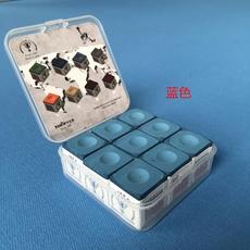 Мел для кия 台球巧克粉美国原装进口银杯巧粉多色可选9块壳粉小包装包邮