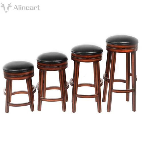 Новый китайский стиль сплошной деревянный бар -стул остров