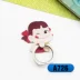 Mới Phim hoạt hình acrylic Cô gái dễ thương Muốn Muốn Wangzi Điện thoại di động lười biếng Vòng khóa khung - Nhẫn nhẫn đôi bạc Nhẫn