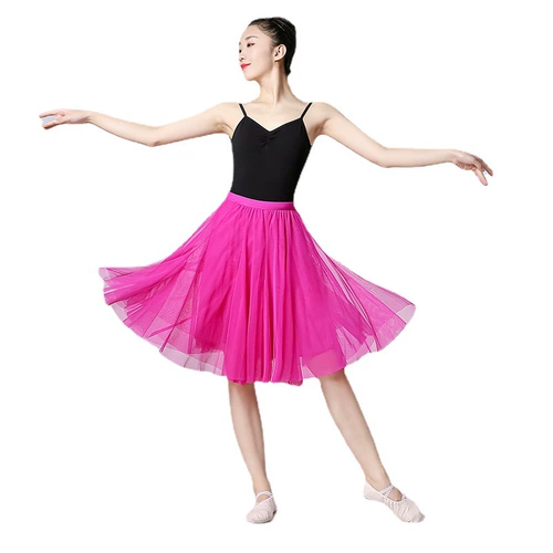 Красная длинная юбка, сиреневая короткая мини-юбка, 55см, А-силуэт