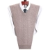 Mùa thu và mùa đông mô hình trung niên của nam giới cashmere gà tim cổ áo vest len ​​vest V-Cổ kích thước lớn trung niên áo len áo len