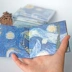 Ví Momo sáng tạo retro Van Gogh Ví giấy DuPont ví nam nữ sơn dầu ví chống nước đơn giản tiền giấy mỏng ví đựng thẻ Ví tiền