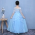 Công chúa váy sàn catwalk buổi tối ăn mặc trẻ em Liuyi dài hoa cô gái máy chủ trang phục đàn piano pettiskirt cô gái mùa hè Váy trẻ em
