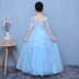 Công chúa váy sàn catwalk buổi tối ăn mặc trẻ em Liuyi dài hoa cô gái máy chủ trang phục đàn piano pettiskirt cô gái mùa hè