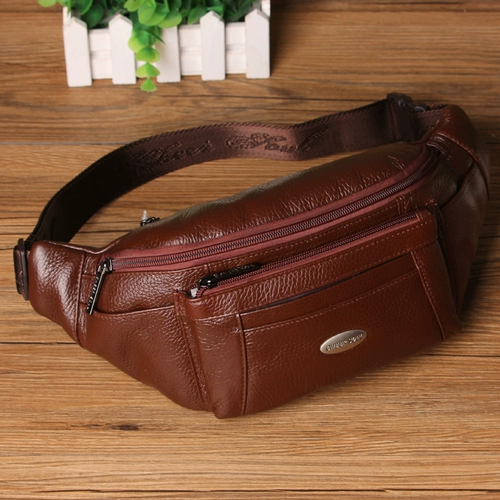 Кожаная нагрудная сумка, сумка через плечо, сумка на одно плечо для отдыха, поясная сумка, в корейском стиле, воловья кожа, из натуральной кожи