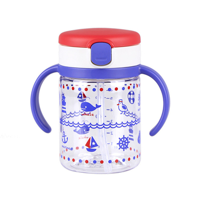 利其尔儿童水杯幼儿园宝宝喝奶吸管杯奶瓶带刻度婴儿学饮杯吸管
