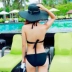 Ai Nifu Rui tấm thép đen đỏ gợi cảm tụ tập ngực bikini nữ bơi thử nghiệm nghệ thuật người mẫu BIKINI Bikinis