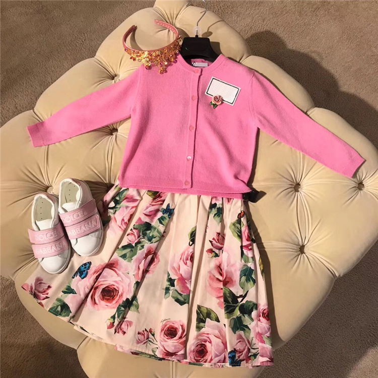 2019 summer female baby cotton peony flower dress parent-child beautiful girl skirt