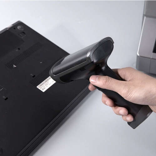 Deli 14950W Беспроводной сканирующий сканирование QR -код Сканер Сканер Сканер Инвентарь Код скорости пистолет с кассиром холдинги