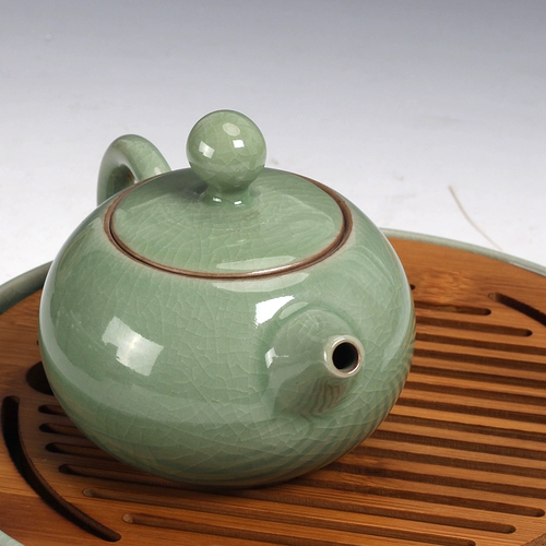 Jiaqingfang Longquan Celadon Tea Ceremony аксессуары дома 1 чайник 1 чайный море 2 чайная чашка 1 Bamboo Tea Tay 5 кусочков чая набор