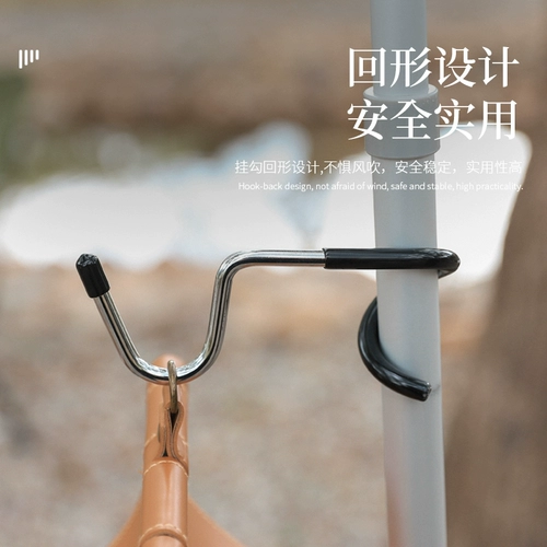 Крючок для уличного освещения для кемпинга, крючок для фонарного столба, многофункциональный противоскользящий крючок для свиного хвоста из нержавеющей стали S-типа, портативный крючок для стойки для хранения