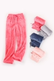Демисезонные фланелевые бархатные коралловые удерживающие тепло штаны подходит для мужчин и женщин для влюбленных, большой размер