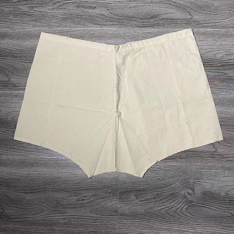 Customized Old-fashioned Coarse Cotton Pants 65 Ben White Boxer Pants Cotton Loose Drawstring Shorts for the Elderly