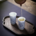 Jingdezhen Handmade sứ màu xanh và trắng sứ thơm cốc vẽ tay Shoupin Cup gốm Kung Fu Tea Set Master Cup Cup đơn - Trà sứ ly thủy tinh uống trà Trà sứ