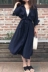 Mùa xuân mới của Hàn Quốc phiên bản của tính khí sang trọng lỏng eo phần dài đơn ngực dây đai bảy điểm tay áo áo gió áo khoác nữ couple tx áo khoác nữ Trench Coat