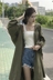2018 mùa xuân mới Hàn Quốc phiên bản của phần dài kích thước lớn áo gió phụ nữ lỏng lẻo đơn ngực mỏng dài tay áo mỏng thủy triều shop đồ nữ Trench Coat