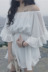 Tân Cảng mùa hè gió cổ áo quây flounced khí Sleeve eo là culottes mỏng giản dị nữ Xiêm đầm đẹp 2021 Sản phẩm HOT