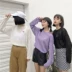 Mùa hè Hàn Quốc phiên bản của chic gió thư thêu vòng cổ dài tay kem chống nắng quần áo áo len phần mỏng T-Shirt jacket bạn gái áo len Đan Cardigan