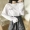 2018 mùa xuân mới Hàn Quốc thư in dài vi- minh bạch t- shirt + băng bất thường plaid váy bộ đầm ngủ nữ